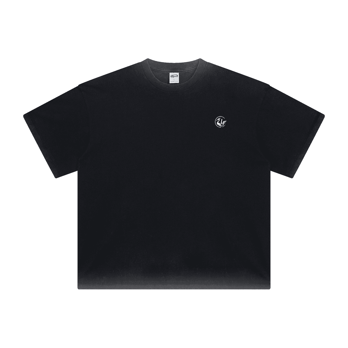 T-Shirt Cropped LAF Negra Lavada